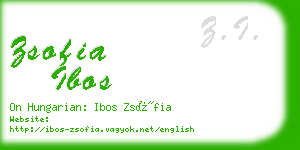 zsofia ibos business card